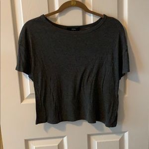 Simple Gray Crop Top